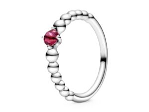 AUTHENTIC PANDORA JEWELS RED STONE RING Size ***SPECIAL PRICE*** Silver 925Â° High-End Jewelry