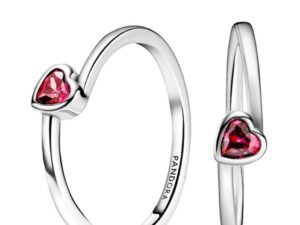 AUTHENTIC PANDORA JEWELS CLEAR TILTED HEART SOLITAIRE RING Size ***SPECIAL PRICE*** THAILAND Top Quality Jewelry