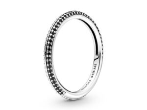 AUTHENTIC PANDORA JEWELS ME COLLECTION BLACK PAVE RING Size ***SPECIAL PRICE*** Silver 925Â° Premium Jewelry