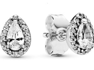 AUTHENTIC PANDORA JEWELS SILVER STUD EARRINGS WITH CLEAR CUBIC ZIRCONIA ***SPECIAL PRICE*** Silver 925Â° High-End Jewelry