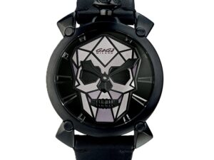 Authentic GAGA’ MILANO Men 48 mm SS IP Black Quartz Luxurious Wristwatch  – Sapphire Glass – GAGÀ MILANO