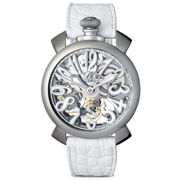 Authentic GAGA' MILANO Men 48 mm Stainless Steel Mechanic Manual Luxurious Wristwatch  - Sapphire Glass - GAGÀ MILANO