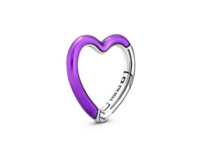 AUTHENTIC PANDORA CHARMS PURPLE HEART OPENABLE LINK ***SPECIAL PRICE*** Official Box Sophisticated Jewelry