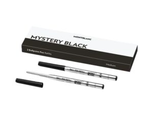 AUTHENTIC MONTBLANC MISTERY BLACK – BALLPOINT PEN REFILLS MEDIUM PCS Official Box Sophisticated Pens