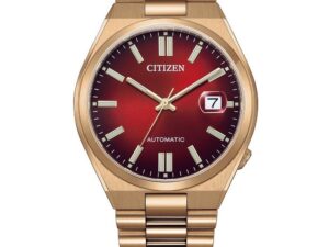 AUTHENTIC CITIZEN TSUYOSA Automatic RED SS IP Gold Top Quality Watch