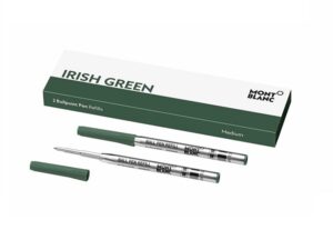 AUTHENTIC MONTBLANC IRISH GREEN- REFILLS BALL PEN – MEDIUM PCS Exclusive Leather goods