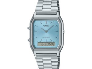 AUTHENTIC CASIO COLLECTION & VINTAGE EDGY Light Blue Quartz Ana-Digit Exclusive Watch