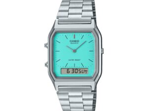 AUTHENTIC CASIO COLLECTION & VINTAGE EDGY Aqua Green 38 x 30 mm Exclusive Watch