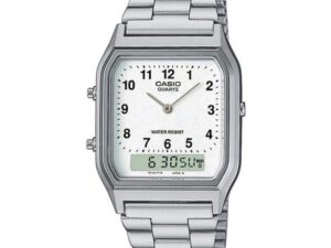 AUTHENTIC CASIO COLLECTION & VINTAGE EDGY White, numbers Metal Elegant Watch