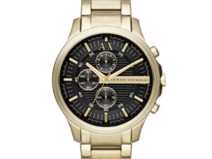 AUTHENTIC A|X ARMANI EXCHANGE HAMPTON SS IP Gold Top Quality Watch