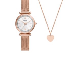 AUTHENTIC FOSSIL CARLIE Special Pack + Necklace Quartz Premium Watch