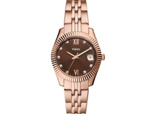 Authentic FOSSIL Women 32 mm SS IP Rose Gold Quartz Elegant Wristwatch  – FOSSIL