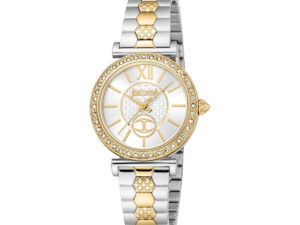 AUTHENTIC JUST CAVALLI TIME GLAM CHIC Special Pack + Bracelet SS IP Gold High-End Watch