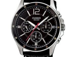 AUTHENTIC CASIO COLLECTION & VINTAGE ENTICER GENT Leather Strap Top Quality Watch