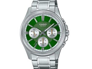 AUTHENTIC CASIO COLLECTION & VINTAGE DAY DATE MULTIFUNCTION GREEN Official Box Sophisticated Watch