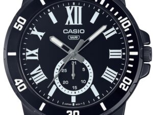 Authentic CASIO COLLECTION & VINTAGE Men 45 mm SS IP Black Quartz Designer Wristwatch  – CASIO COLLECTION