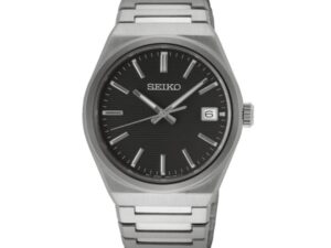 Authentic SEIKO Men 38.5 mm Stainless Steel Quartz Top-Quality Wristwatch  – Sapphire Glass – SEIKO