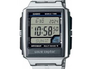 AUTHENTIC CASIO COLLECTION & VINTAGE WAVE CEPTOR WORLD TIME. RADIO CONTROLLED. Radio signal receiver (EU. USA. Japan) SS Bracelet Exclusive Watch