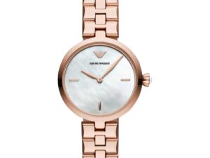 Authentic EMPORIO ARMANI Women 32 mm SS IP Rose Gold Quartz Top-Quality Wristwatch  – EMPORIO ARMANI