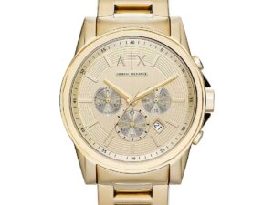 Authentic A|X ARMANI EXCHANGE Men 45 mm SS IP Gold Quartz Top-Quality Wristwatch  – A|X ARMANI EXCHANGE