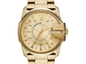 Authentic DIESEL Men 45 mm SS IP Gold Quartz Elegant Wristwatch  – DIESEL