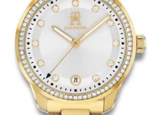 Authentic TOMMY HILFIGER Women 36 mm SS IP Gold Quartz Top-Quality Wristwatch  – TOMMY HILFIGER