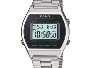 Authentic CASIO COLLECTION & VINTAGE Unisex 35 mm Metal Quartz Designer Wristwatch  – CASIO VINTAGE UNISEX SILVER