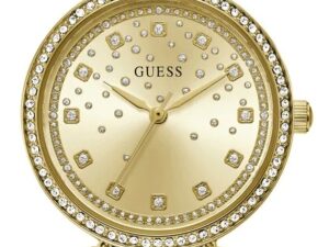 Authentic GUESS Women 32 mm SS IP Gold Quartz Designer Wristwatch  – GUESS