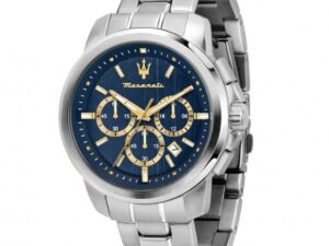 Authentic MASERATI Men 44 mm Stainless Steel Quartz Elegant Wristwatch  – MASERATI