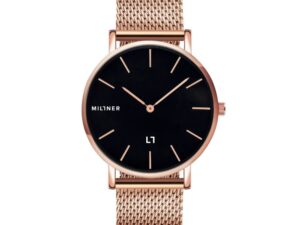 Authentic MILLNER Women SS IP Rose Gold Quartz Designer Watch  – MILLNER