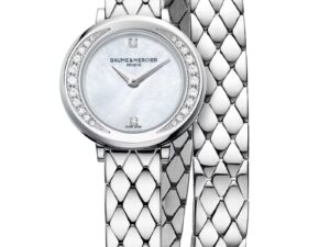 Authentic BAUME&MERCIER Women 22 mm Stainless Steel Quartz Luxurious Wristwatch  – Sapphire Glass – BAUME & MERCIER