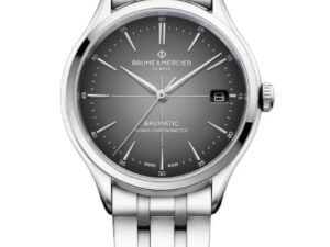 Authentic BAUME&MERCIER Men 40 mm Stainless Steel Luxurious Wristwatch  – Sapphire Glass – BAUME & MERCIER