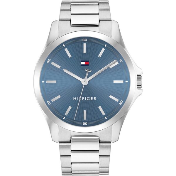 Authentic TOMMY HILFIGER Men 43 mm Stainless Steel Quartz Designer Wristwatch  - TOMMY HILFIGER