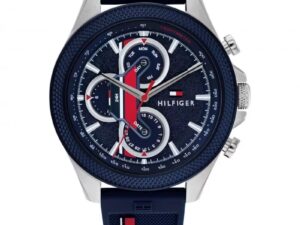 Authentic TOMMY HILFIGER Men 46 mm Stainless Steel Quartz Elegant Wristwatch  – TOMMY HILFIGER