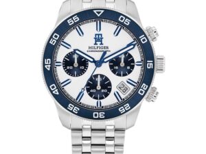 Authentic TOMMY HILFIGER Men 41 mm Stainless Steel Quartz Elegant Wristwatch  – TOMMY HILFIGER