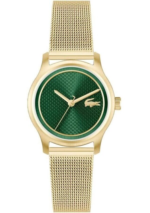 Authentic LACOSTE Women 24 mm SS IP Gold Quartz Designer Wristwatch  - LACOSTE