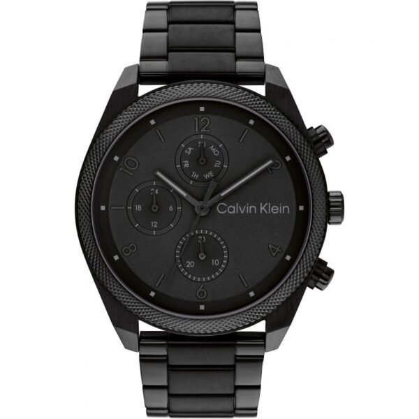 Authentic CK Calvin Klein Men 44 mm SS IP Black Quartz Elegant Wristwatch  - CALVIN KLEIN