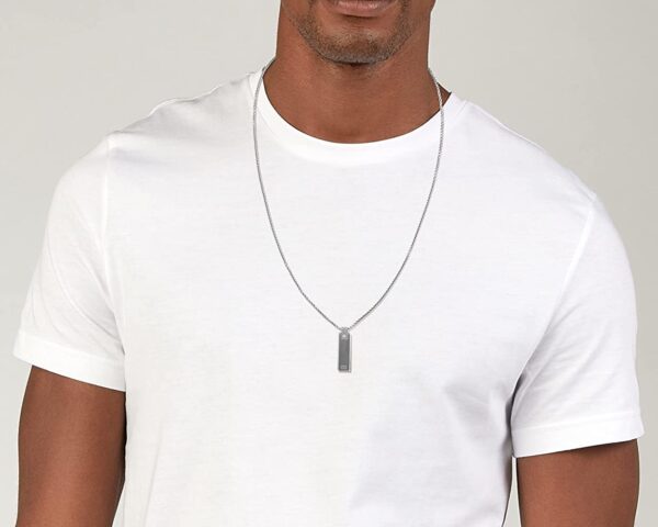 Authentic TOMMY HILFIGER  Men 43 mm Quartz Analog Designer Necklace  - TOMMY HILFIGER JEWELS - Image 4