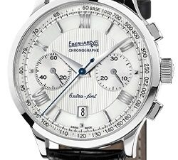 Authentic EBERHARD Men 39 mm Stainless Steel Luxurious Wristwatch  – Sapphire Glass – EBERHARD