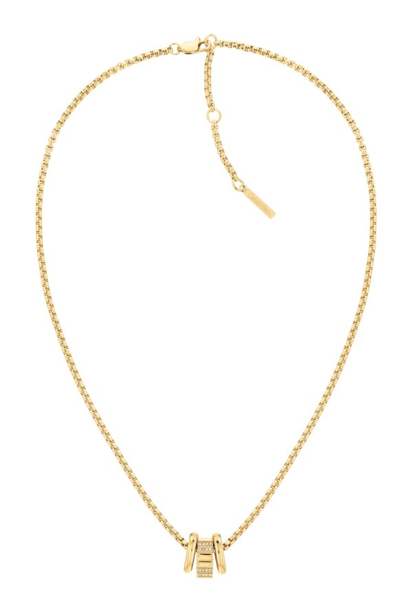 Authentic CALVIN KLEIN  Women 19 mm Quartz Analog Designer Necklace  - CALVIN KLEIN JEWELRY