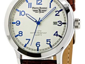 Authentic PIERRE BONNET Men 39 mm Stainless Steel Quartz Designer Wristwatch  – PIERRE BONNET