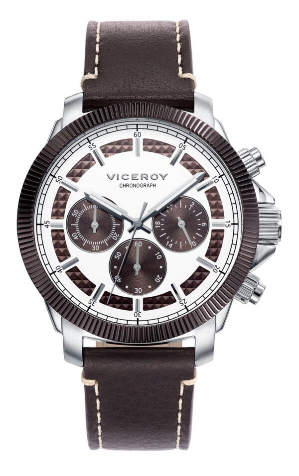 Authentic VICEROY NEW COLLECTION Men 43 mm Stainless Steel Quartz Analog Elegant Wristwatch  - VICEROY WATCHES MODEL MAGNUM