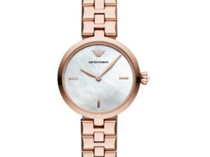 Authentic EMPORIO ARMANI Women 32 mm SS IP Rose Gold Quartz Top-Quality Wristwatch  – EMPORIO ARMANI