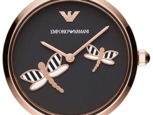 Authentic EMPORIO ARMANI Women 32 mm SS IP Rose Gold Quartz Exclusive Wristwatch  – EMPORIO ARMANI