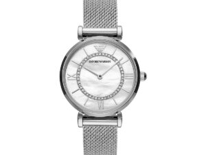 Authentic EMPORIO ARMANI Women 32 mm Stainless Steel Quartz Exclusive Wristwatch  – Mother of Pearl Dial – EMPORIO ARMANI