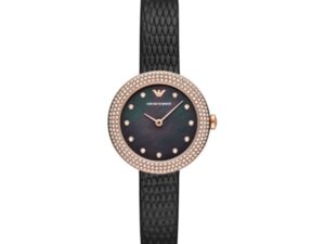 Authentic EMPORIO ARMANI Women 30 mm SS IP Rose Gold Quartz Top-Quality Wristwatch  – EMPORIO ARMANI