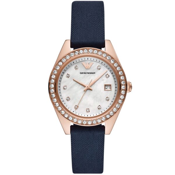 Authentic EMPORIO ARMANI Women SS IP Rose Gold Quartz Top-Quality Watch  - EMPORIO ARMANI