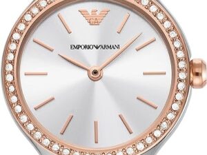 Authentic EMPORIO ARMANI Women 28 mm SS IP Rose Gold Quartz Exclusive Wristwatch  – EMPORIO ARMANI