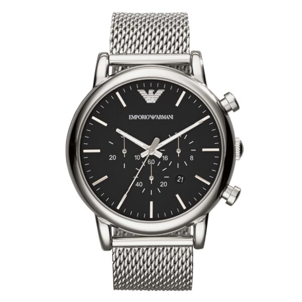 Authentic EMPORIO ARMANI Men 46 mm Stainless Steel Quartz Exclusive Wristwatch  - EMPORIO ARMANI