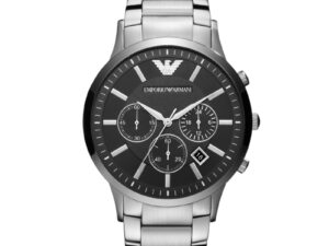 Authentic EMPORIO ARMANI Men 46 mm Stainless Steel Quartz Exclusive Wristwatch  – EMPORIO ARMANI